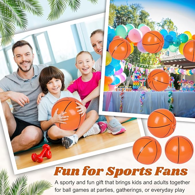 Mototo 50 Pack Inflatable Beach Balls 16 Inch Giant Blow up Inflatable Balls Bulk for Summer Swimming Pool Beach Game Goodie Bag Super Bowl Theme Sport Event Birthday Party Favor