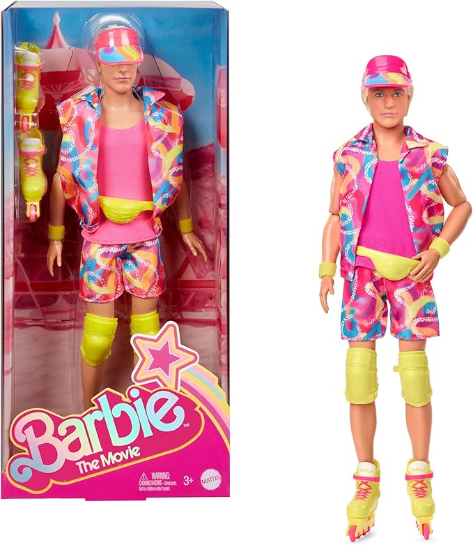 Barbie Ken® Barbie Movie Doll Collectible Doll Wearing Retro Skating Outfit and Roller Skating JBJ51