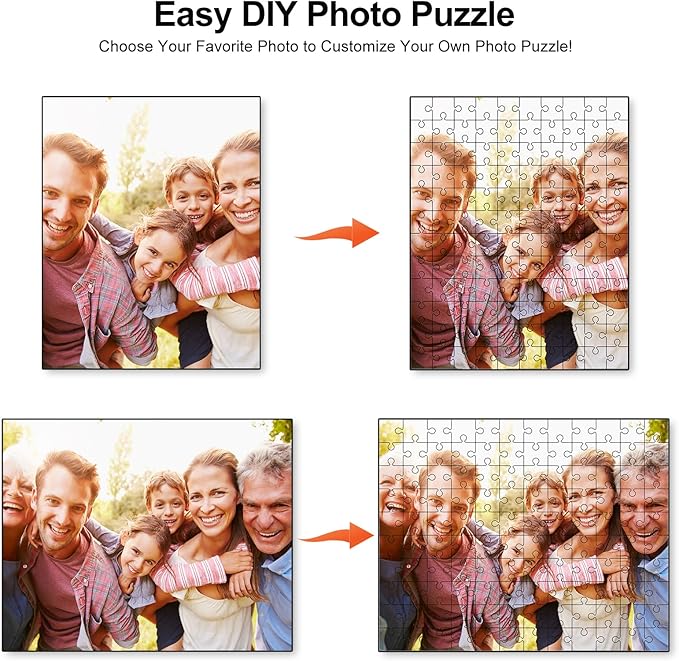 Make a Puzzle from a Photo, Personalized Jigsaw Puzzles 1000 Pieces, Picture Puzzle Custom for All Ages, Perfect for Christmas and Family Fun, Make Your Picture Puzzles with RoyAroma (29.5 * 19.5 in)