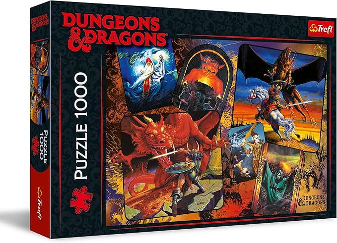 Trefl Dungeons & Dragons Prime 1000 Piece Jigsaw Puzzle The Origins of Dungeons & Dragons 27"x19" Puzzle for Fantasy and D&D Fans, DIY, Creative Fun, Puzzle for Adults and Children from 14 Years Old