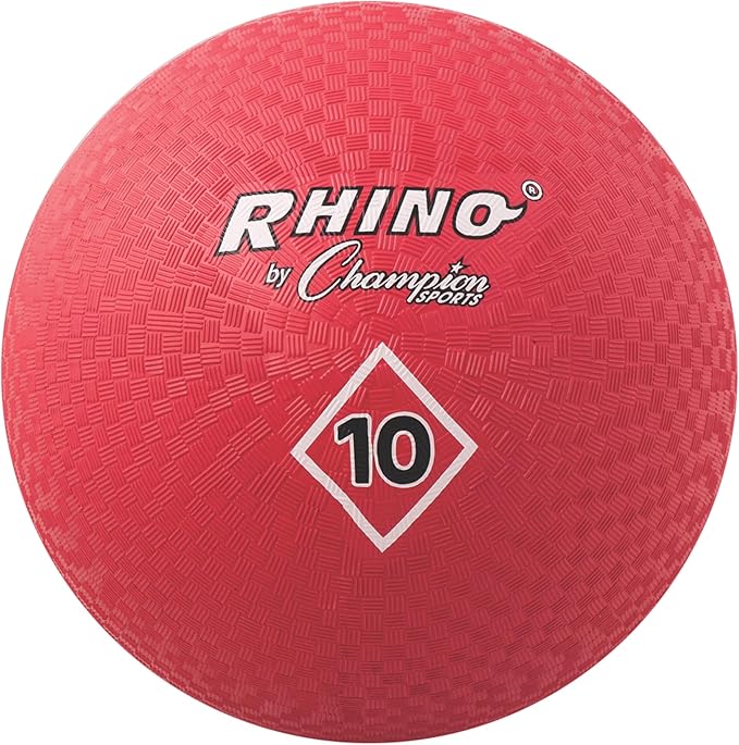 Champion Sports Playground Ball – Durable High-Bounce Ball, Sizes 5", 6", 7", 10", 13" & 16" for Gym, Recess & Play