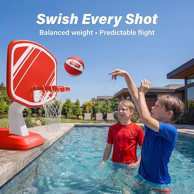 GoSports Water Basketballs 2 Pack - Choose Between Size 3 and Size 6, Great for Swimming Pool Basketball Hoops