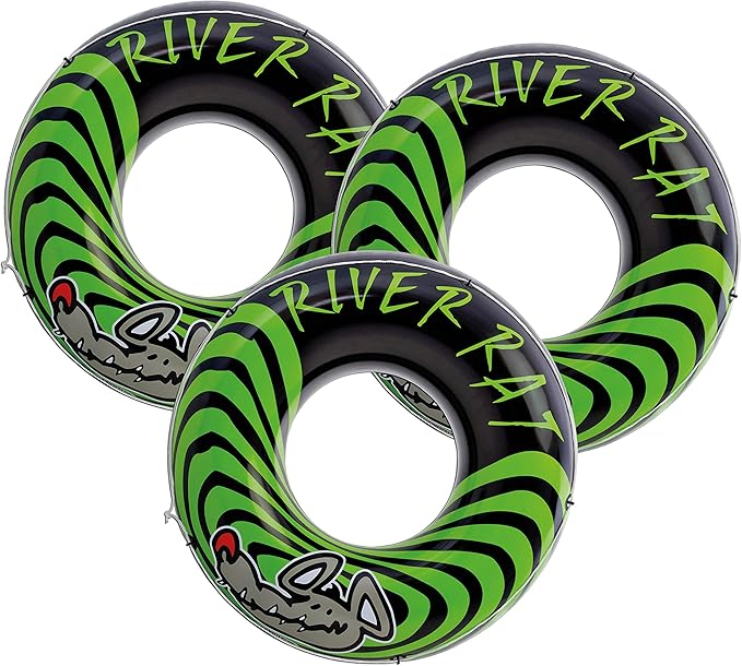 3-Pack Intex River Rat 48-Inch Inflatable Tubes for Lake/Pool/River | 3 x 68209E