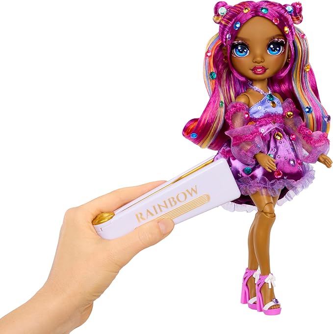Rainbow High Be Dazzling Fashion Dolls- Noemie Violette (Purple) with Bedazzler Tool and Sparkle Gems