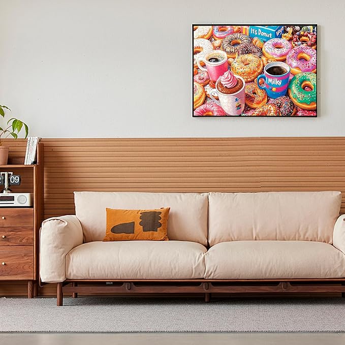500 Pieces Puzzles for Adults, Colorful Donuts Puzzle for Adults Seniors, Recycled Paper Jigsaw Puzzle 500 Pieces, Fit Together Perfectly Challenging Puzzles Perfect for Game Nights 20.5x15in