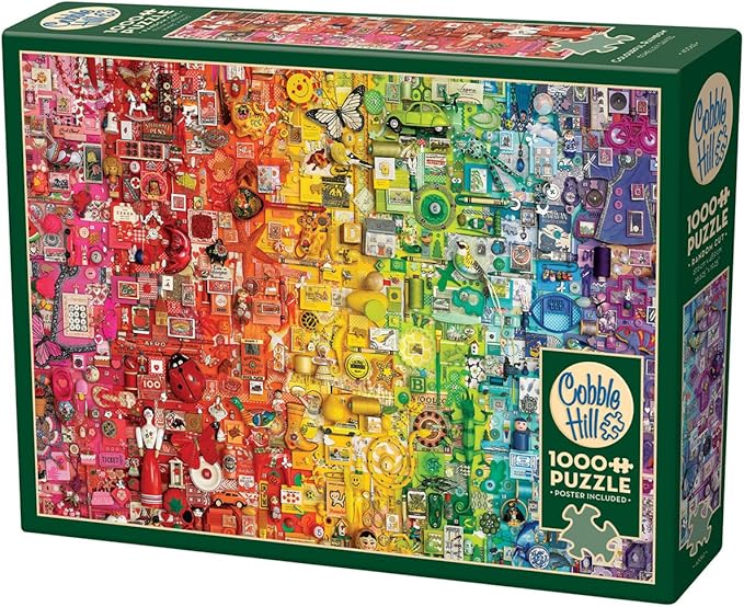 Cobble Hill 1000 Piece Puzzle - Colourful Rainbow - Sample Poster Included