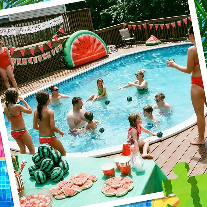 24 Pack Reusable Water Balls for Pool Fruit Party Favors 2 Inch Mini Pool Balls Bulks Water Fight Activities Favors Absorbent Toys for Kids Beach Party Supplies