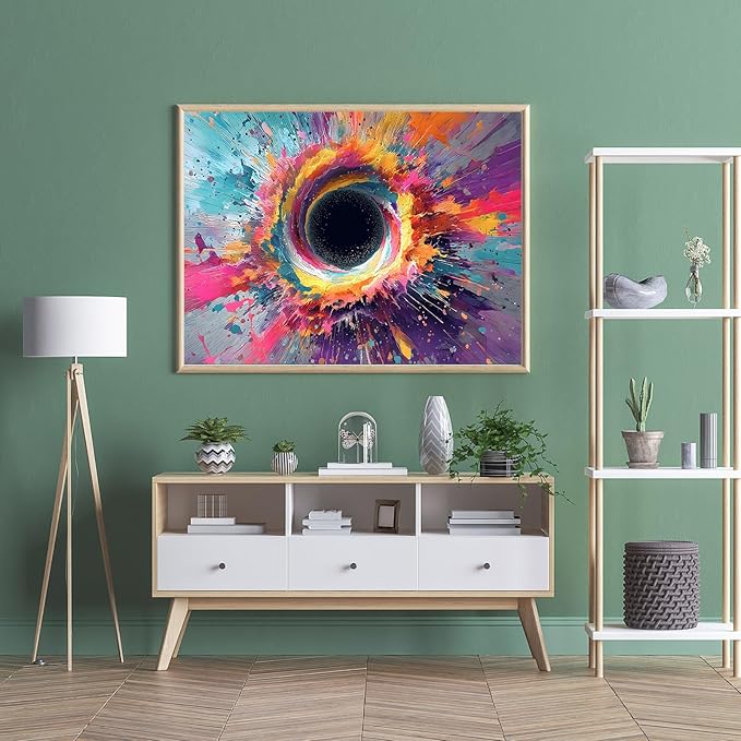 Puzzles for Adults 500 Pieces, Colorful Wall Art Jigsaw Puzzles 500 Pieces - Vortex of Colors, Impossible Puzzle for Wall Decor