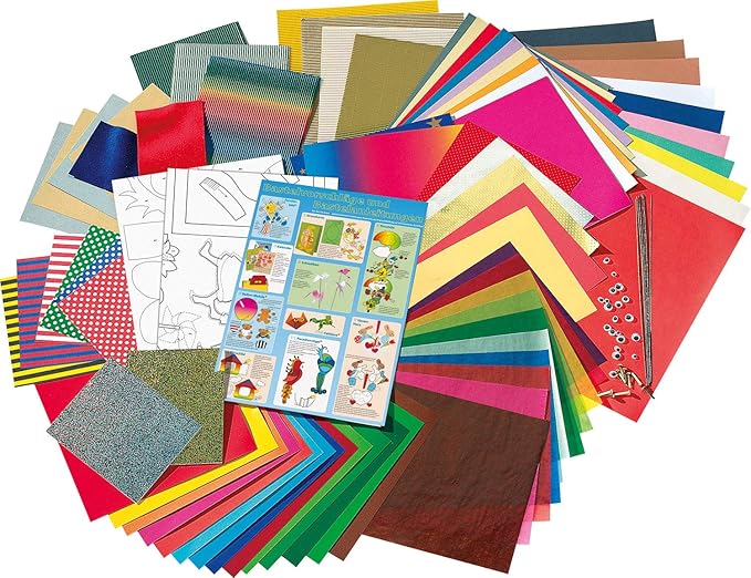 Folia 50915/1 Jumbo Craft Case with 107 Pieces, Huge Selection of Craft Materials for Children and Adults