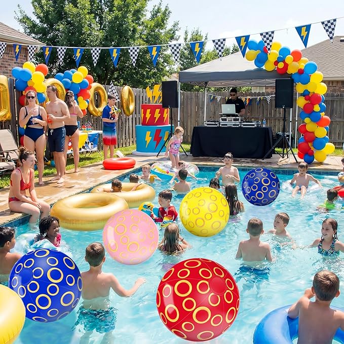 Sotiff 12 Pack Inflatable Beach Balls Bulk 12" Inflatable Pool Balls Bulk for Summer Beach Swimming Pool Birthday Party Gifts Supplies Decoration
