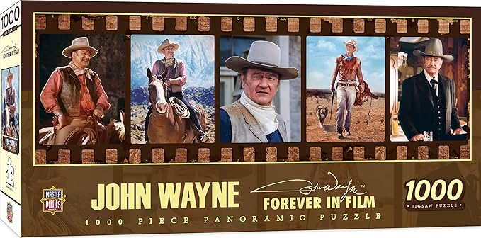 MasterPieces 1000 Piece Jigsaw Puzzle for Adults, Family, Or Youth - John Wayne Forever in Film - 13"x39"