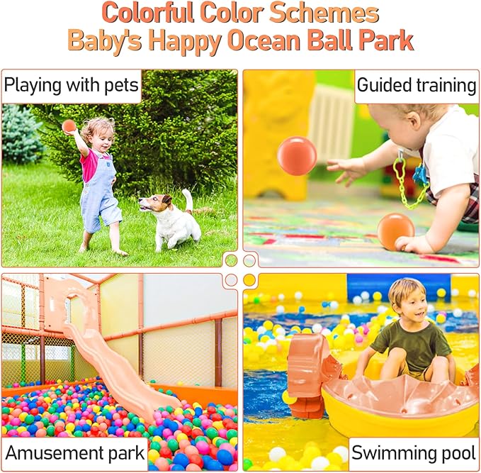 Clear Ball Pit Balls - Crush Proof Plastic Toy Balls for Boys and Girls