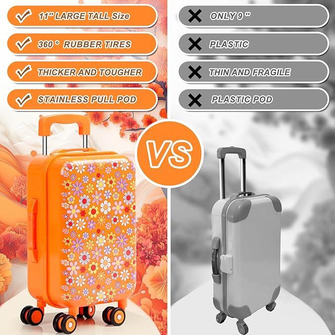 ARTST 18 Inch Doll Clothes Accessories American Clothes-Halloween Christmas Costume Suitcase Toys Set for 3-10 Girls(NO Doll)