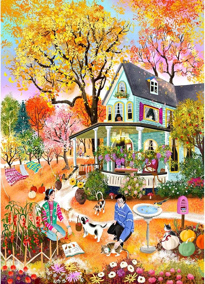 Puzzles for Adults 500 Pieces, Jigsaw Puzzle for Adults, Fun Challenging Family Puzzle -Warm Fall Sun Puzzles, Interlock Perfectly No Dust, Gifts for Friends Parents Father's Day