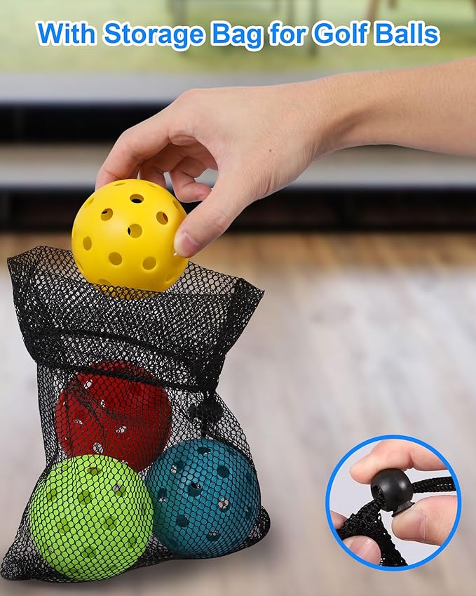 HOTWIND 6-Pack Backyard Golf Game Replacement Balls Colorful 3" Practice Golf Balls with Carry Bag Compatible with Yard Games Perfect for Family Outdoor Party Play