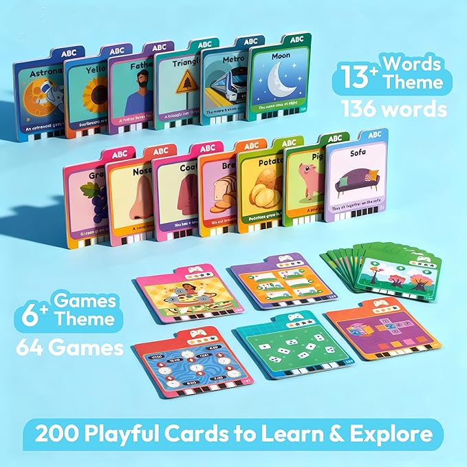 JOVA lalalark Kids Learning Tablet for Toddlers 3-5, 200 Pages Talking Flash Cards with Sight Words & Games, Montessori Learning Toys for Words, Simple Math, Logical Thinking, Easter Basket Stuffer