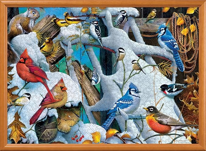 MasterPieces 1000 Piece Jigsaw Puzzle for Adults, Family, Or Youth - Snow Birds - 19.25"x26.75"