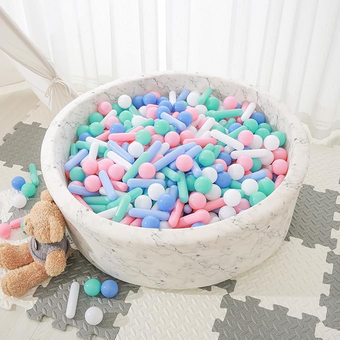 STARBOLO Ball Pit Balls for Kids -Pack of 150 200 500 Colorful Ball Pit Balls Crush Proof Plastic Toy Balls for Toddlers Ball Pit, Ball Pit Play Tent, Baby Pool Water Toys