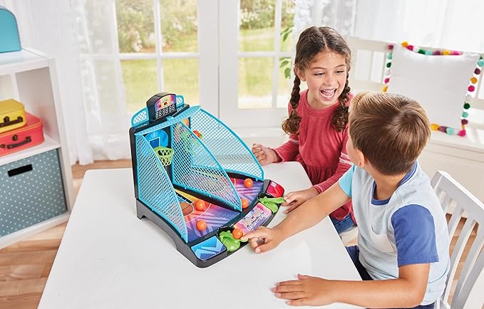 Game Zone Arcade Basketball - Fast-paced and Interactive Tabletop Multiplayer Game for Ages 6+ - Combines Skill & Hand-Eye Coordination - Perfect for Both Indoor and Outdoor Use