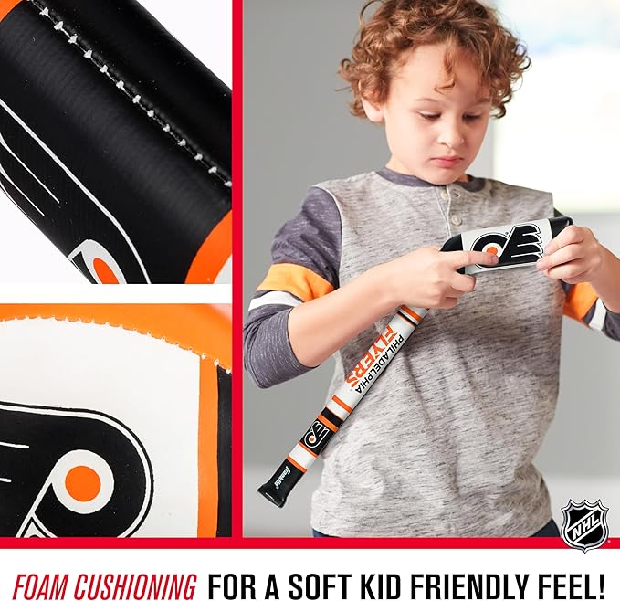 Franklin Sports NHL Team Mini Soft Hockey Stick Set - NHL Team Soft Foam Mini Hockey Stick and Ball - Great Toy for Kids