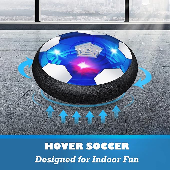 Kids Toys Hover Soccer Ball Rechargeable, Stocking Stuffers for Kids Indoor Games with Flashing Light for Christmas Halloween Birthday for Boys Girls Toddlers 3 -10 Years Old