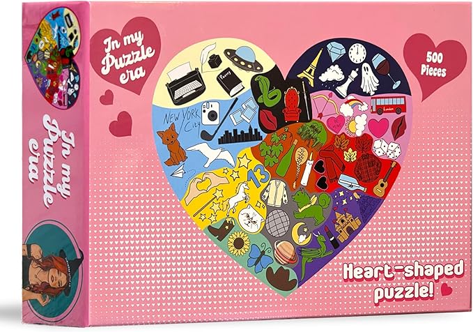 ERAS Puzzle Heart Shaped, Jigsaw Puzzles – Puzzles for Adults, Gift for Couples, Friends & Puzzle Lovers – Premium Quality Pieces (500 Pieces)