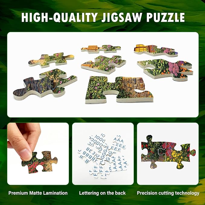 Jigsaw Puzzles for Adults 1000 Pieces - Church Lane, Village Church Puzzle for Adults, Challenging Art Jigsaw Puzzles - Little Chapel Puzzles 27.5" x 19.7" Home Decor Birthday Gifts