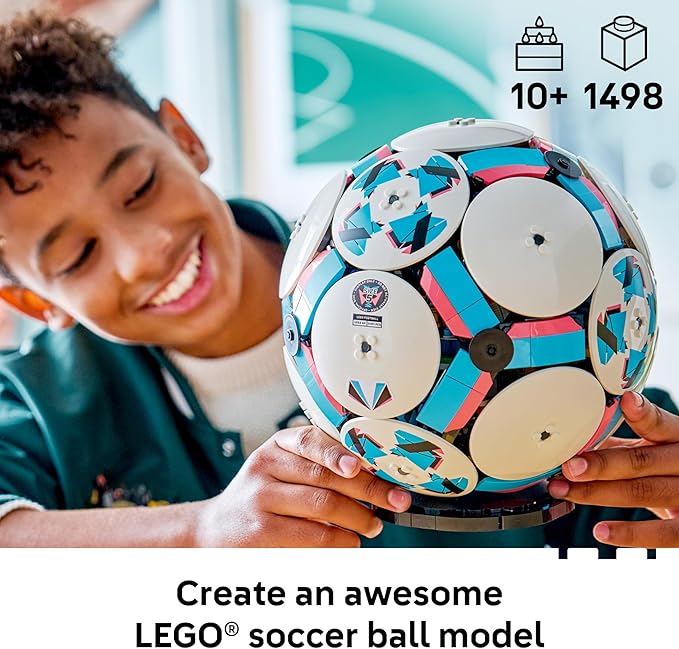 LEGO Editions Soccer Ball - Building Toy for Kids - Collectible Sports Decor for Boys & Girls, Ages 10+ - Includes Micro Stadium - Gift Idea for Birthdays - 43019