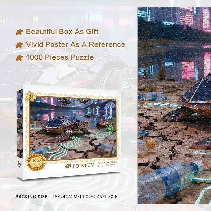 Puzzles for Adults 1000 Pieces Jigsaw Puzzles with Letters on Back Impossible Puzzle No Dust Family Decoration Fun Puzzles Gifts for Women Men (27.56x19.7 Inch)