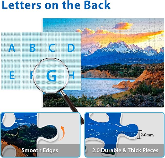500 Pieces Puzzles for Adult, Jigsaw Puzzle 500 Piece for Seniors Puzzle Mountain Lake, Challenging Puzzle Gift for Mom Dad Friend Family Activity Games Nights Home Decor Wall Art 20.5x15IN