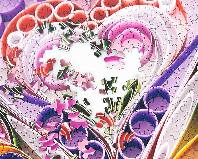Springbok Paper Hearts 1000 Piece Puzzle for Adults - Features a Beautiful Cut Paper Heart Arrangment