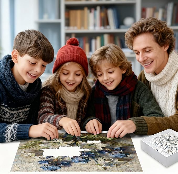 1024 Pieces Puzzles for Adults Flower Lily Jigsaw Puzzle with Letters on Back Impossible Puzzle Holiday Family Decoration Puzzles Funny Gift for Valentine Friends Parents（23.86 x 23.86 inches）
