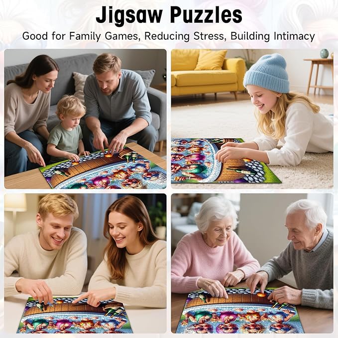 Puzzles for Adults 1000 Pieces, Funny Elderly Women in Hot Tub Puzzles with Letters on Back, Challenging Game Toys, Impossible Puzzle for Family Decoration Puzzle