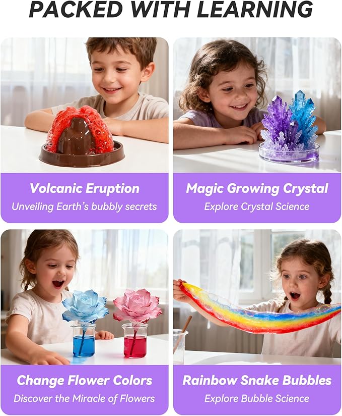 Melican 60+ Science Experiment Kit for Kids Ages 8+, STEM Educational Science Gifts for Kids, First Science Kit for Boys Girl Birthday