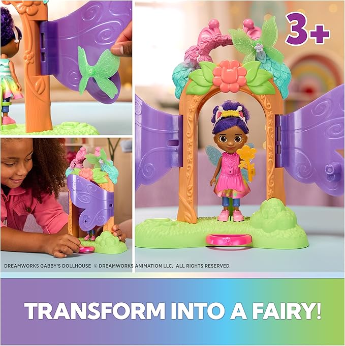 Gabby's Dollhouse Fairylandia, Fairy Magic Reveal Playset with Transforming Feature and Dollhouse Accessories, Kids Toys for Girls & Boys Ages 3 and Up