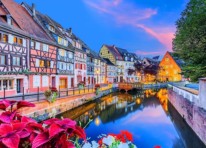 HUADADA Jigsaw Puzzles for Adults 1000 Pieces, Colmar Interlock Perfectly Letter on Back No Dust, Home Decor Birthday Party Toy for Men Women Elders Seniors (27.5"x19.6"), 1:1 Poster