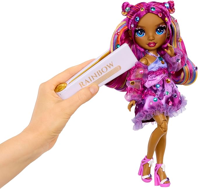 Rainbow High Be Dazzling Fashion Dolls- Noemie Violette (Purple) with Bedazzler Tool and Sparkle Gems