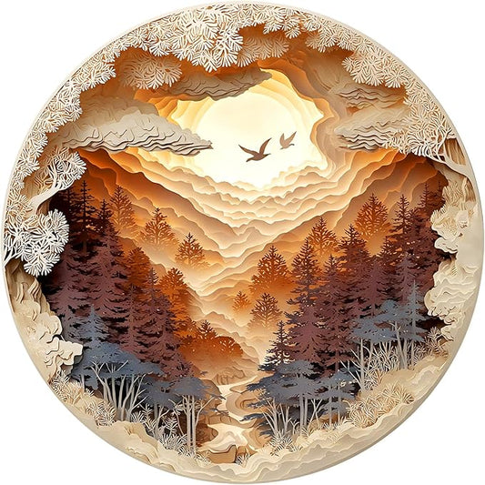 1000 Piece Puzzle for Adults - 3D Cave Forest Jigsaw Puzzles Paper-Cutting Art - Brain Teaser Adult Puzzles -Impossible Hard Difficult Challenging Puzzle- Christmas Birthday Gifts for Women/Men