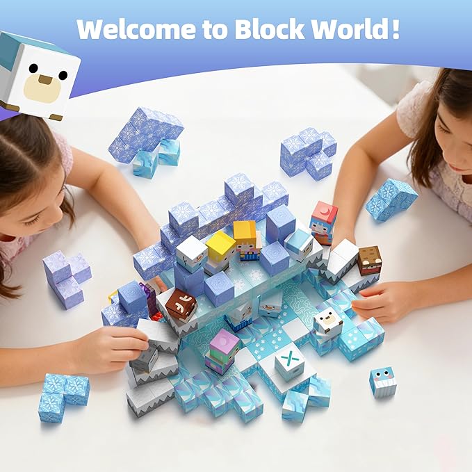 GobiDex 100PCS Magnetic Blocks Magnet Building Toys, Princess Castle Toys for Girls, Upgraded STEM Sensory Birthday Gift for Kids Age 3+ Years Old