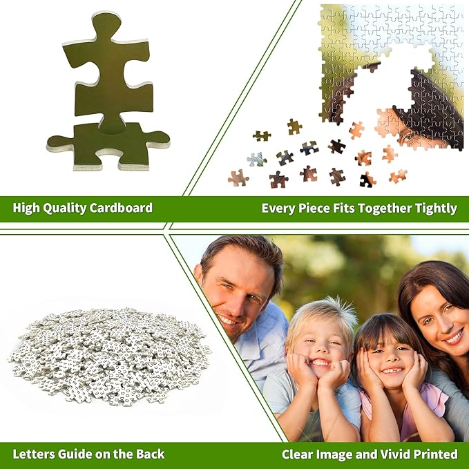 Custom Puzzle 35/70/100/120/300/500/1000/1500/2000 Pieces Personalized Puzzles from Photos, Custom Picture Puzzles Customized Jigsaw Puzzle for Adults Teens Family Couple Lover Wedding Birthday Gift