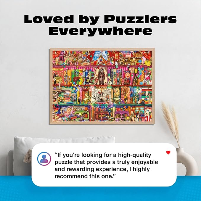 Buffalo Games Aimee Stewart Circus Extravaganza 1000 Piece Jigsaw Puzzle for Adults – Colorful Circus Art, Includes Large Reference Poster