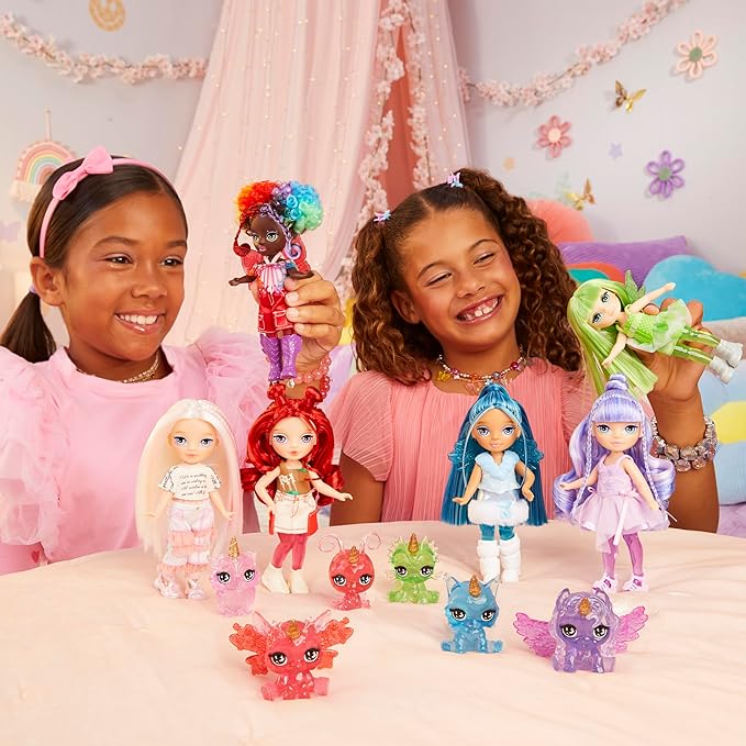 Rainbow High Littles Rainbow Fantasy Fairies + Pet – Astrid, Rainbow 5.5" Posable Small Doll & Fantasy Butterfly Pet with Interchangeable Fairy Wings, Kids Gift 4+