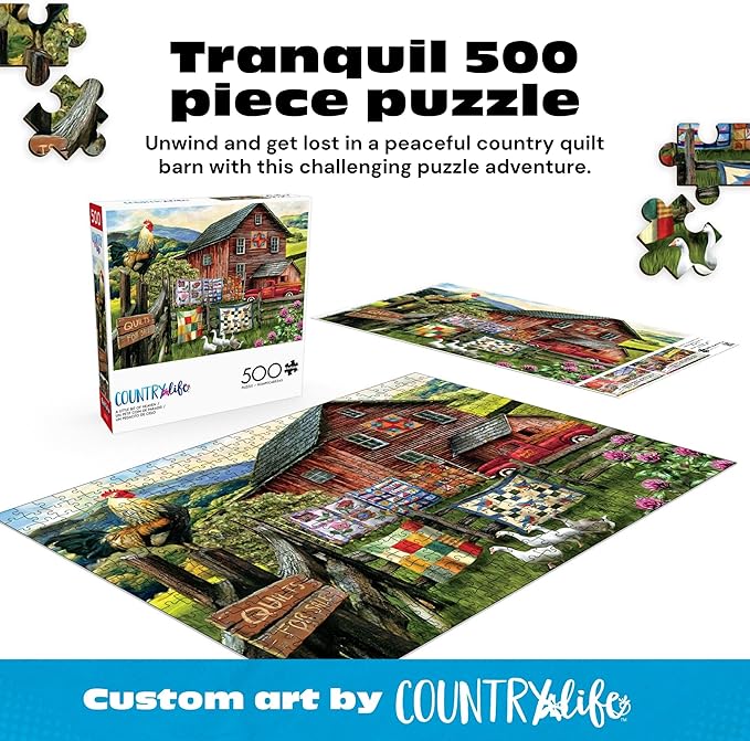 Buffalo Games - 500 Piece Jigsaw Puzzle Tom Wood A Little Bit of Heaven, Made in USA, Premium Recycled Board, Full-Color Poster