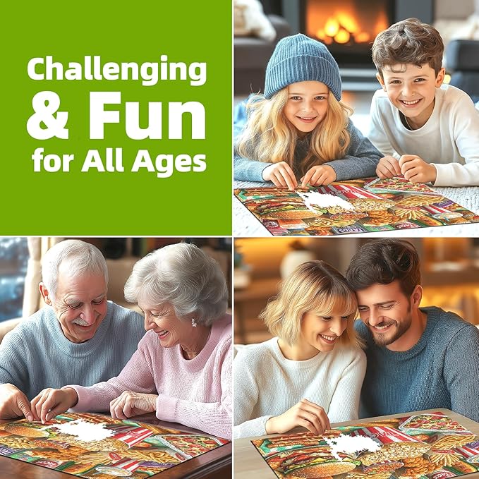 Super Delicious Tacos Food 1000 Piece Puzzles for Adults, Challenge Art Clearance Jigsaw Puzzles, for Gifts Birthday Party Game Family, 27.5 * 19.7 Inch Dust Free Puzzle