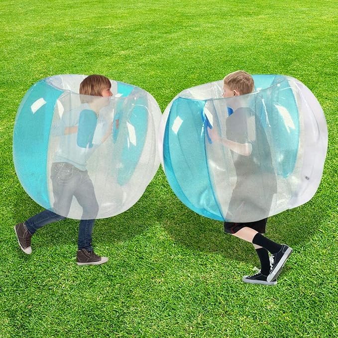 ZHUYNXIR 2 PC Kids Sumo Balls, Bumper Bounce Toys, Sumo Balls for Kids, Lawn Game Ball for Kid Outdoor Team Gaming Play.(36 inch, Blue+Blue)