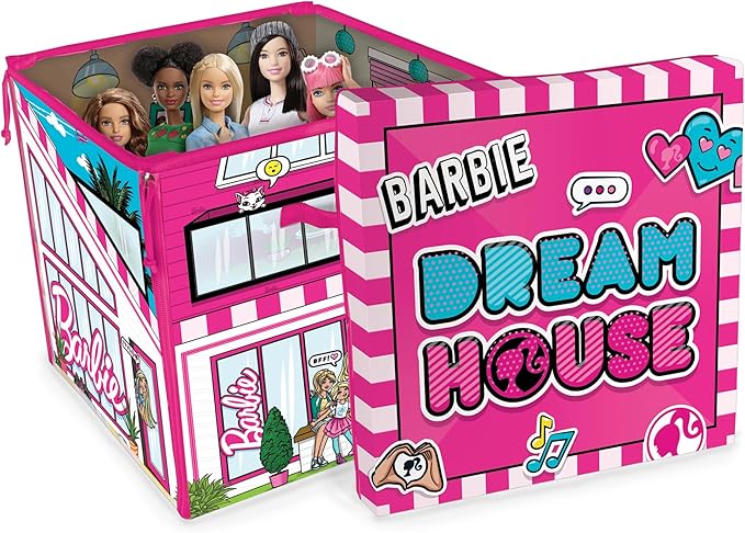 Barbie ZipBin 40 Doll Dream House Toy Box & Playmat