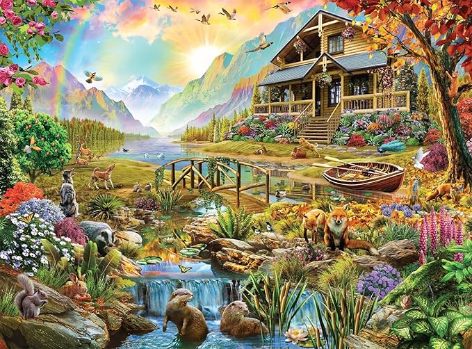 Buffalo Games - Adrian Chesterman - Paradise in The Country - 1000 Piece Jigsaw Puzzle for Adults -Challenging Puzzle Perfect for Game Nights - Finished Size is 26.75 x 19.75