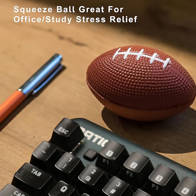 GIFTEXPRESS 1 Dozen 4" Foam Mini Football Stress Balls, Mini Sport Balls, Game Day Decoration Party Favor, Football Themed Party Supplies