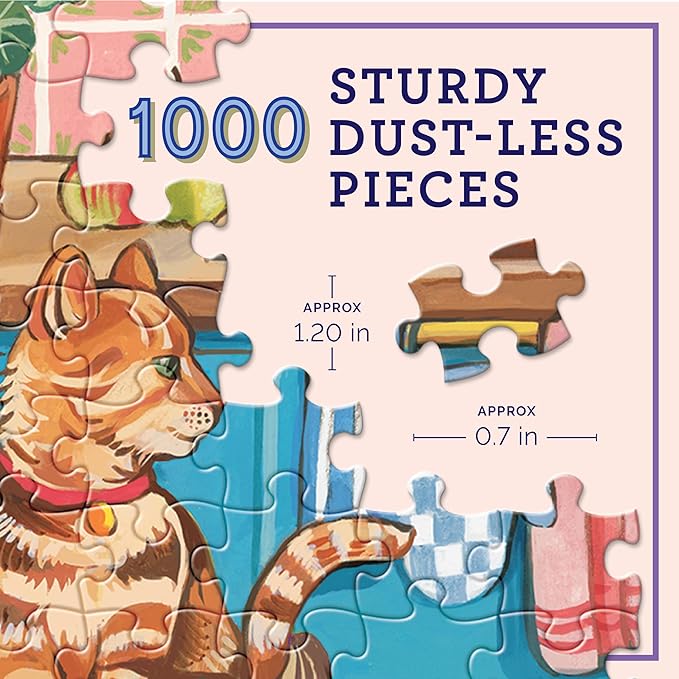 eeBoo 1000 Piece Puzzle - Harvest Kitchen Jigsaw Puzzle for Adults, Square 23" x 23" Made with Recycled Board & Vegetable-Based Ink