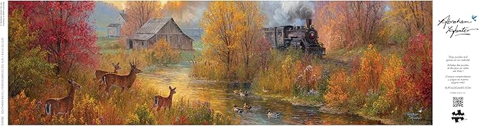 Buffalo Games – Southern Rails - Abraham Hunter - 750 Piece Fall Panoramic Jigsaw Puzzle – Scenic Autumn Landscape Artwork for Adults – Precision-Cut Pieces, Beautiful Seasonal Artwork